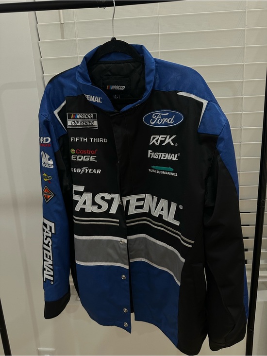 Nascar Fastenal Blue Black Racing Jacket
